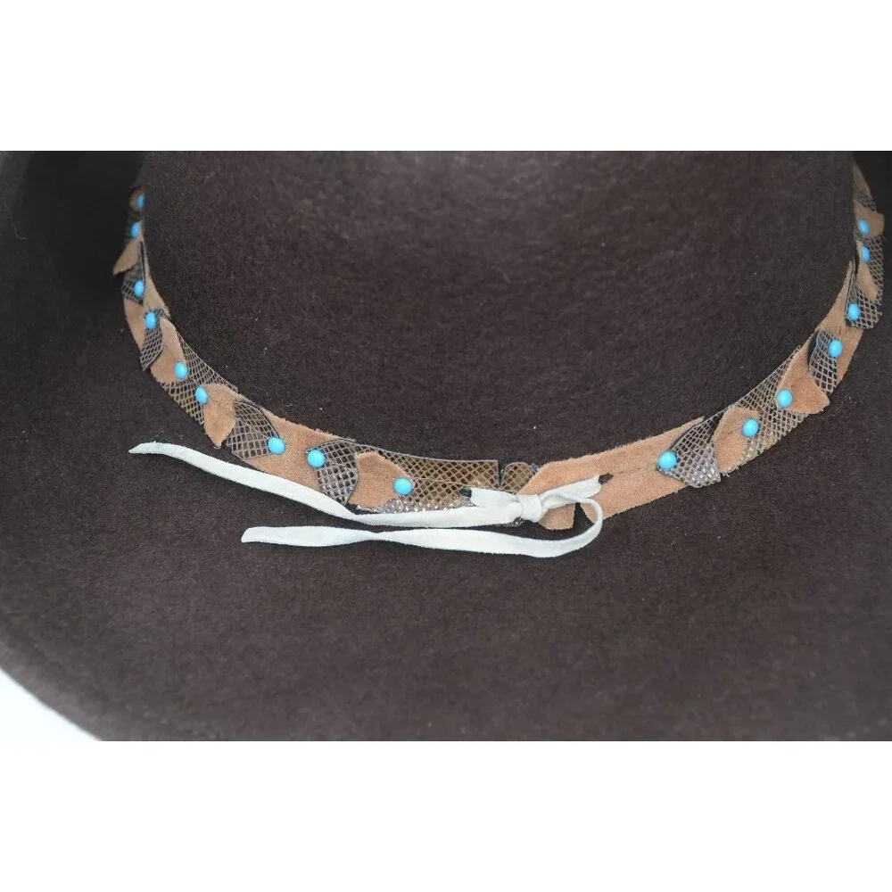 Shyanne® Women's Embellished Brim Felt Western Band‎ Cowgirl Hat Festival Cowboy